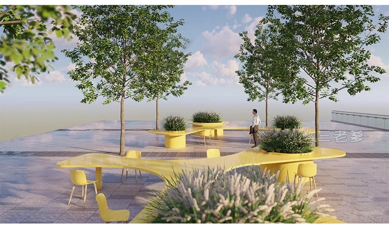 图片[29]-现代商业街广场景观座椅SU模型积木趣味种植树池坐凳小品草图大师-大怪兽分享