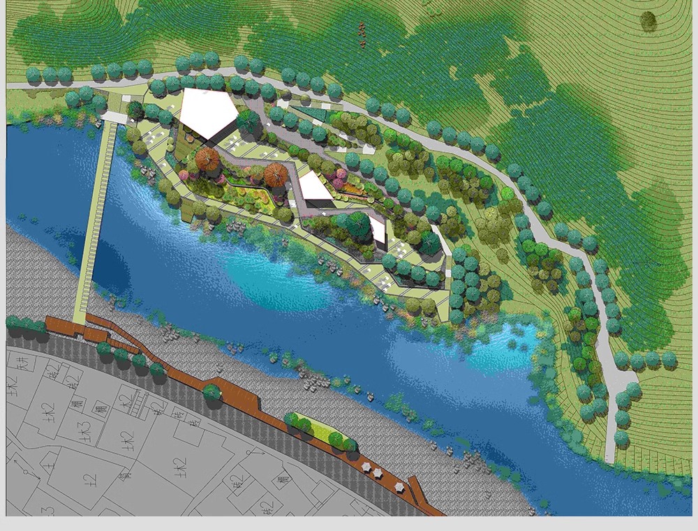 图片[38]-小清新建筑景观总平面图PSD分层园林公园广场彩平图竞赛风PS素材-大怪兽分享