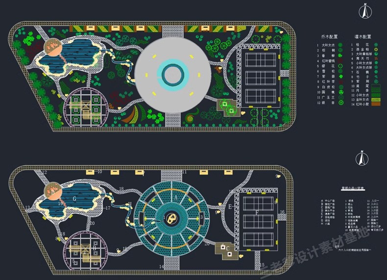 图片[45]-700套，园林景观公园小游园滨水湿地广场全套cad施工图规划平面设计方案-大怪兽分享