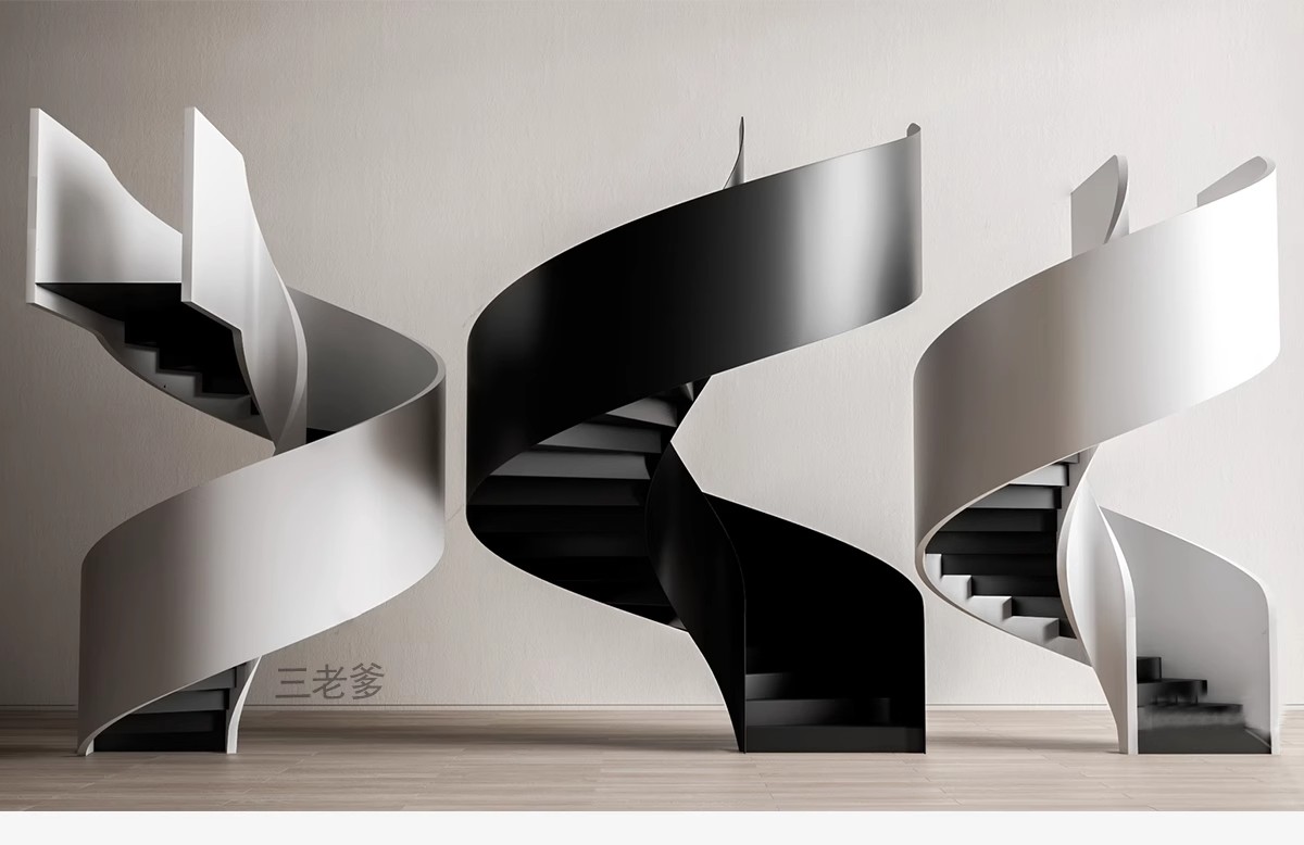 图片[22]-旋转楼梯SU模型库室内铁艺楼梯中式欧式现代螺旋扶梯扶手草图大师-大怪兽分享