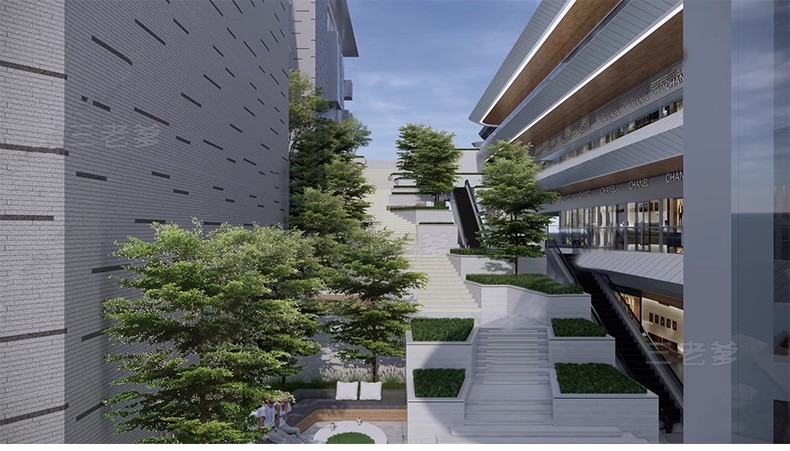 图片[31]-无障碍坡道楼梯景观阶梯公园台阶高差地形草图大师SU模型广场山地-大怪兽分享