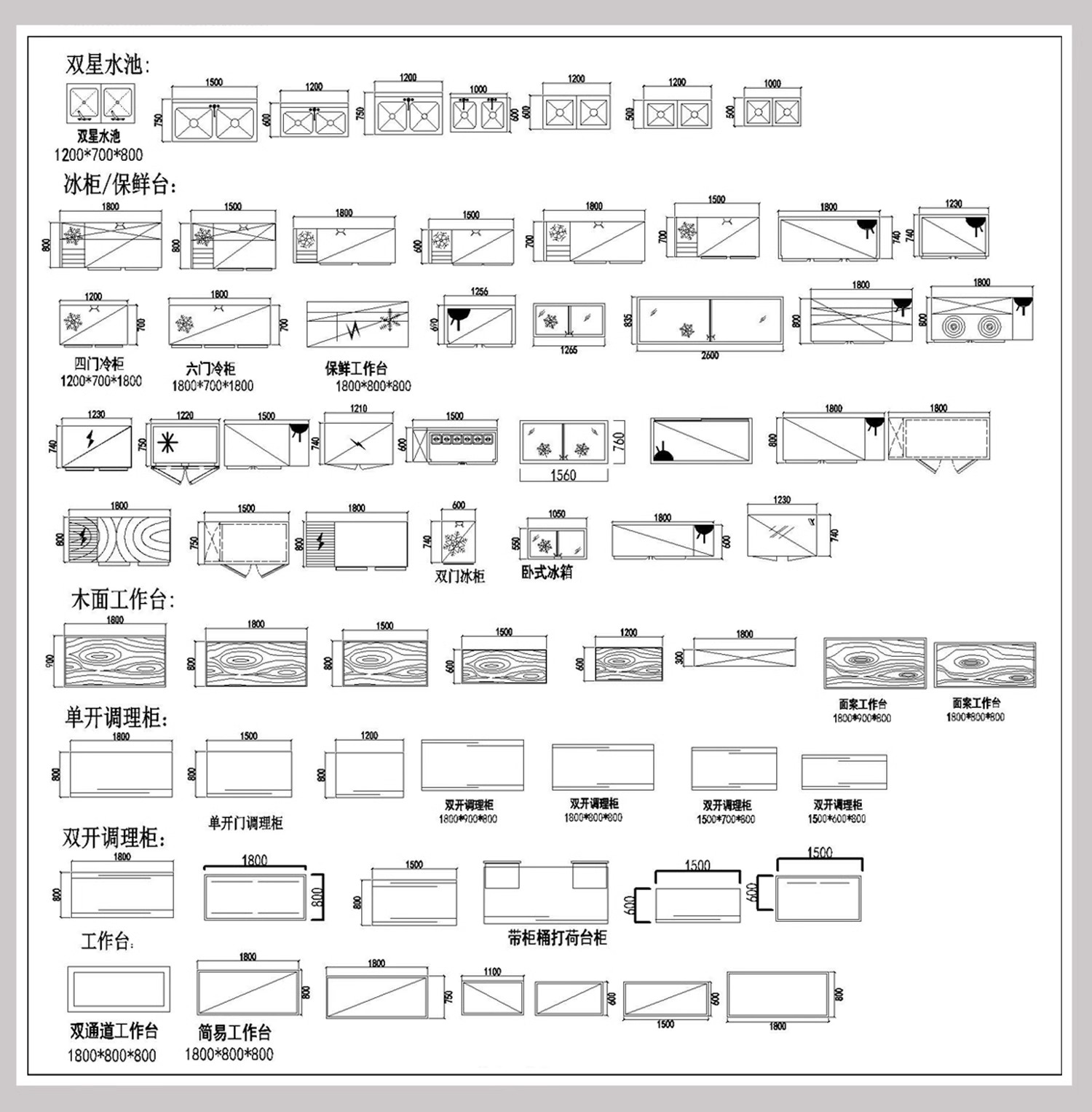 图片[32]-餐厅后厨平面布置图餐饮酒店厨房设备设施方案布局图库CAD施工图-大怪兽分享