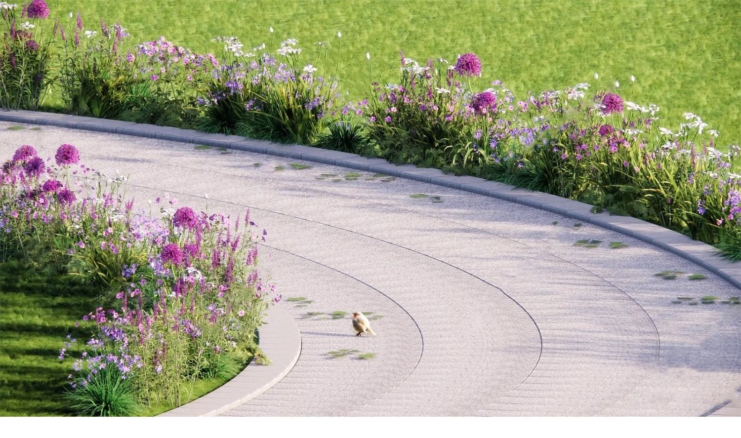 图片[23]-园林景观花镜花境植物配置地被花丛花草花卉草花组团搭配su模型库-大怪兽分享