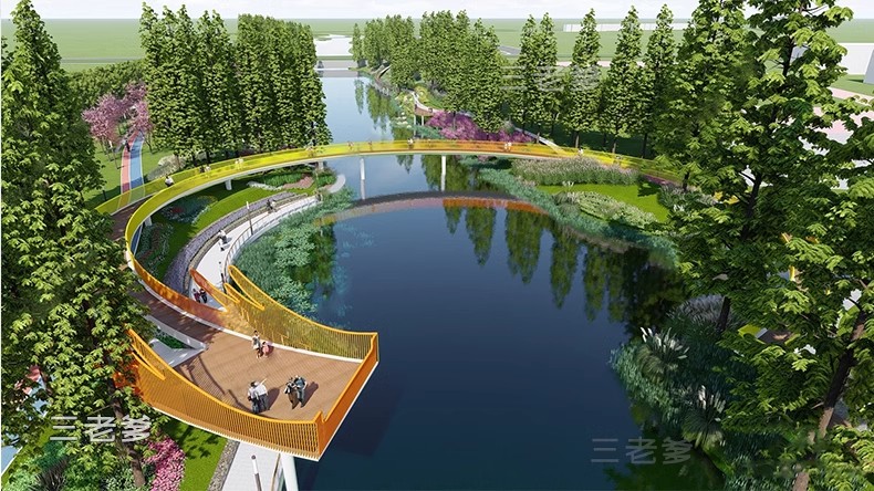 图片[2]-公园景观木栈道SU模型水榭木桥观光亲水平台sketchup草图大师素材-大怪兽分享