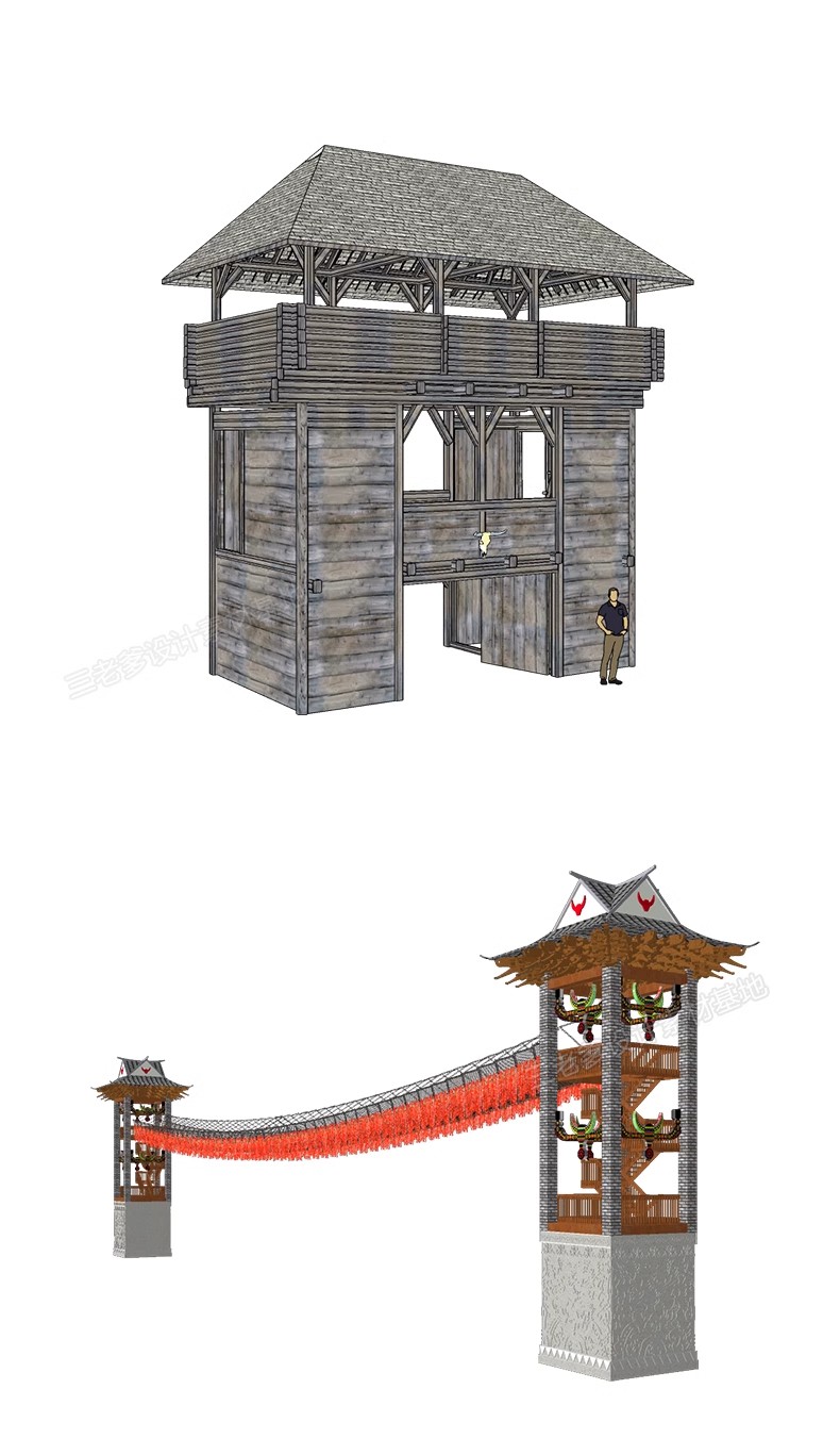 图片[24]-民宿度假村旅游景区公园观鸟瞭望台眺望塔观景平台草图大师SU模型-大怪兽分享