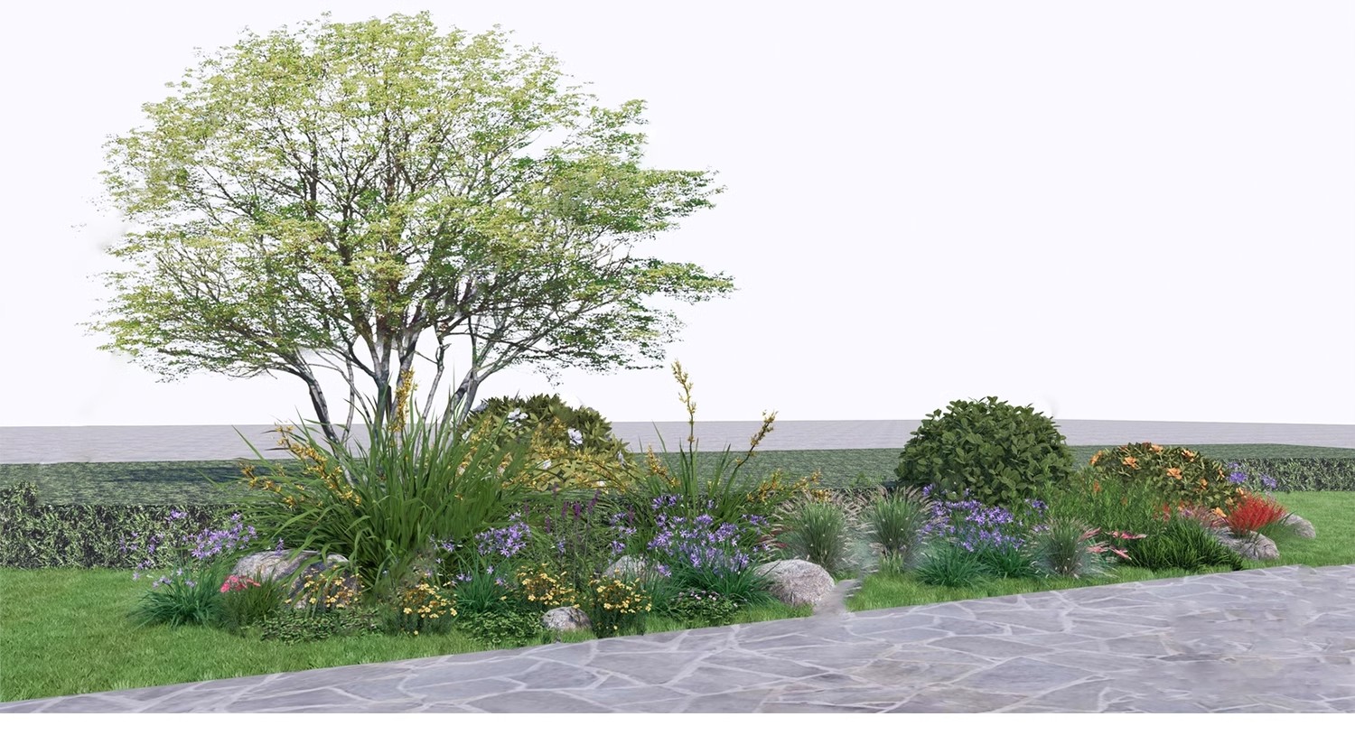 图片[24]-园林景观花镜花境植物配置地被花丛花草花卉草花组团搭配su模型库-大怪兽分享