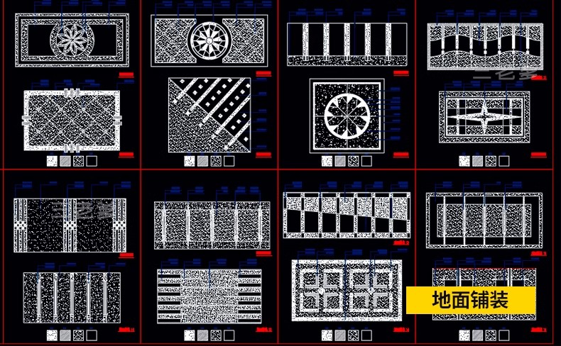 图片[36]-园林景观设计CAD植物图块人物平面立面铺装拼花施工图库图例素材-大怪兽分享