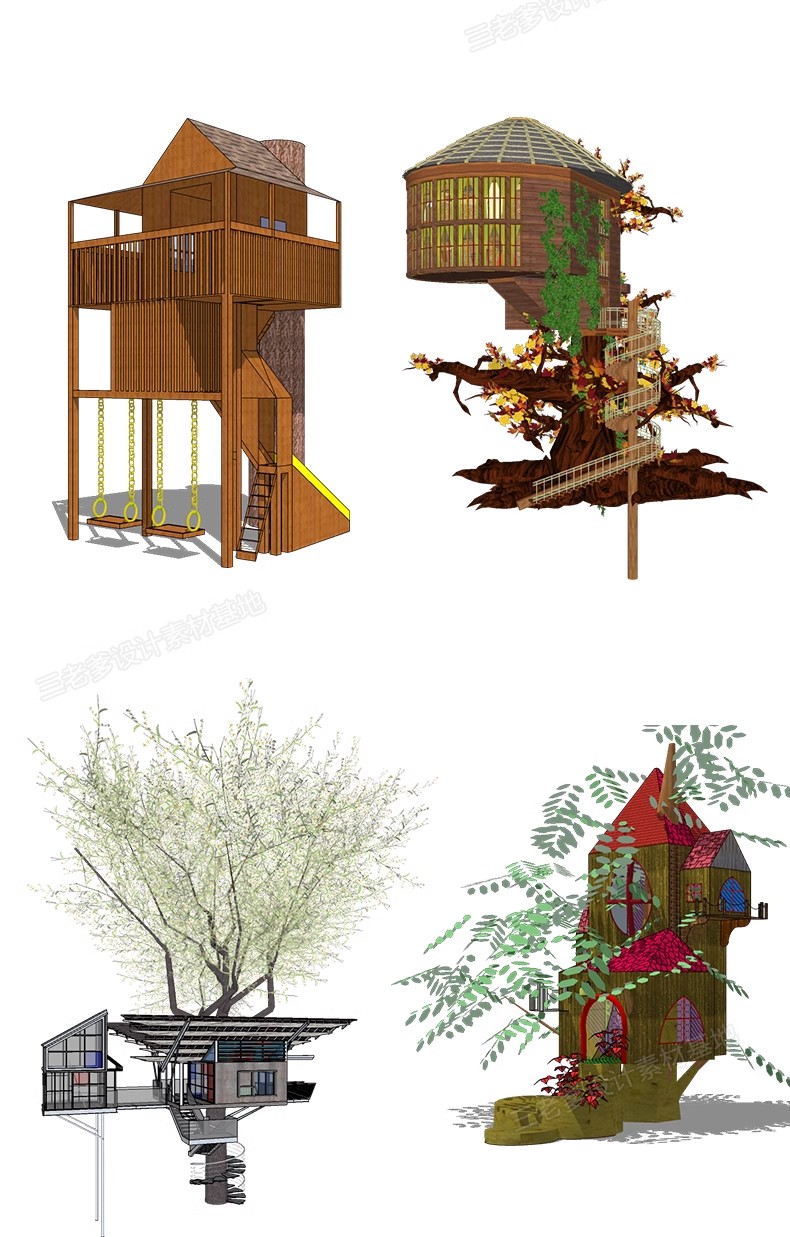 图片[26]-民宿度假村旅游景区公园观鸟瞭望台眺望塔观景平台草图大师SU模型-大怪兽分享