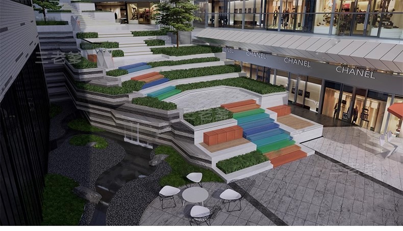 图片[35]-无障碍坡道楼梯景观阶梯公园台阶高差地形草图大师SU模型广场山地-大怪兽分享