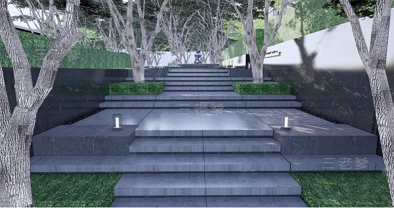 图片[36]-无障碍坡道楼梯景观阶梯公园台阶高差地形草图大师SU模型广场山地-大怪兽分享