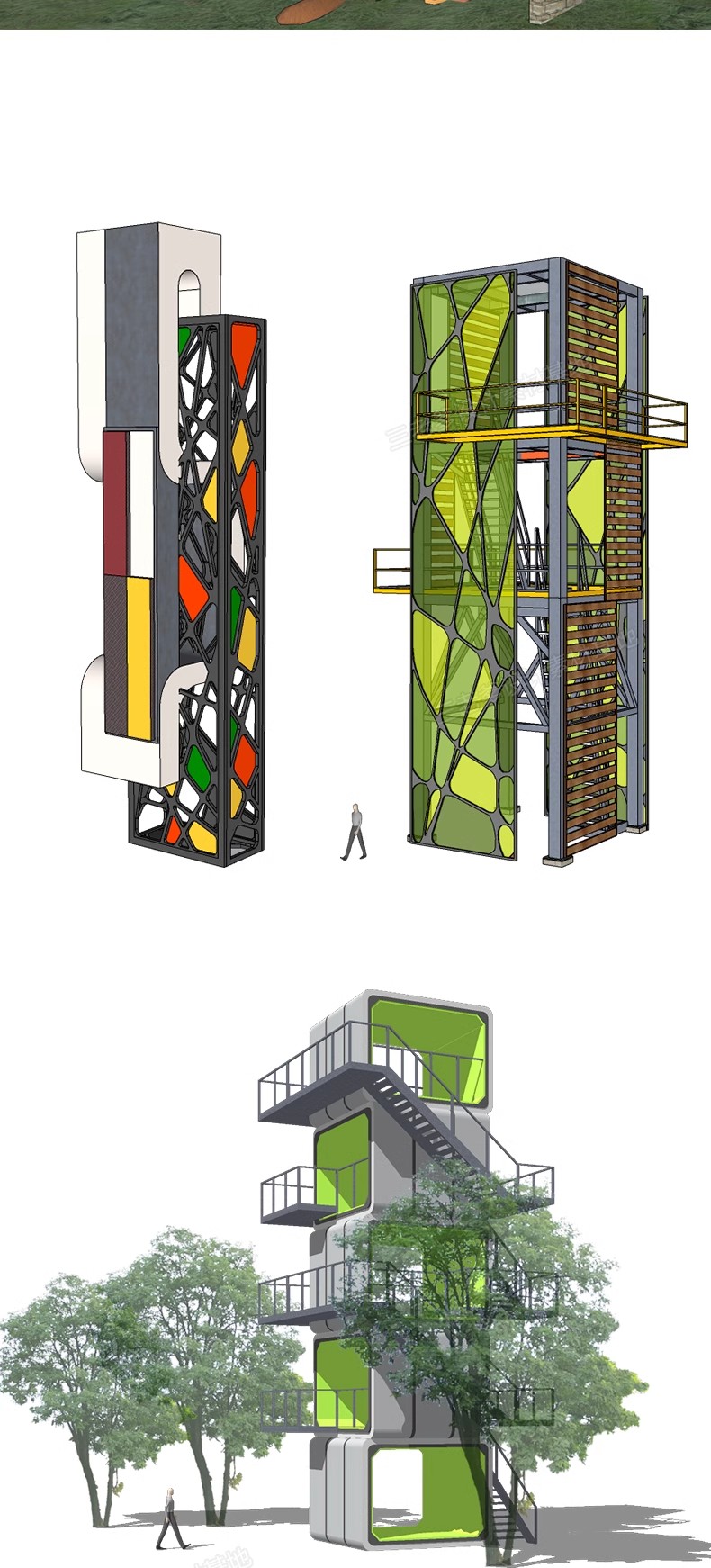 图片[28]-民宿度假村旅游景区公园观鸟瞭望台眺望塔观景平台草图大师SU模型-大怪兽分享