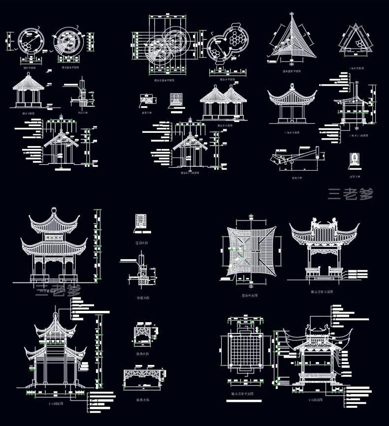 图片[39]-园林景观设计CAD植物图块人物平面立面铺装拼花施工图库图例素材-大怪兽分享
