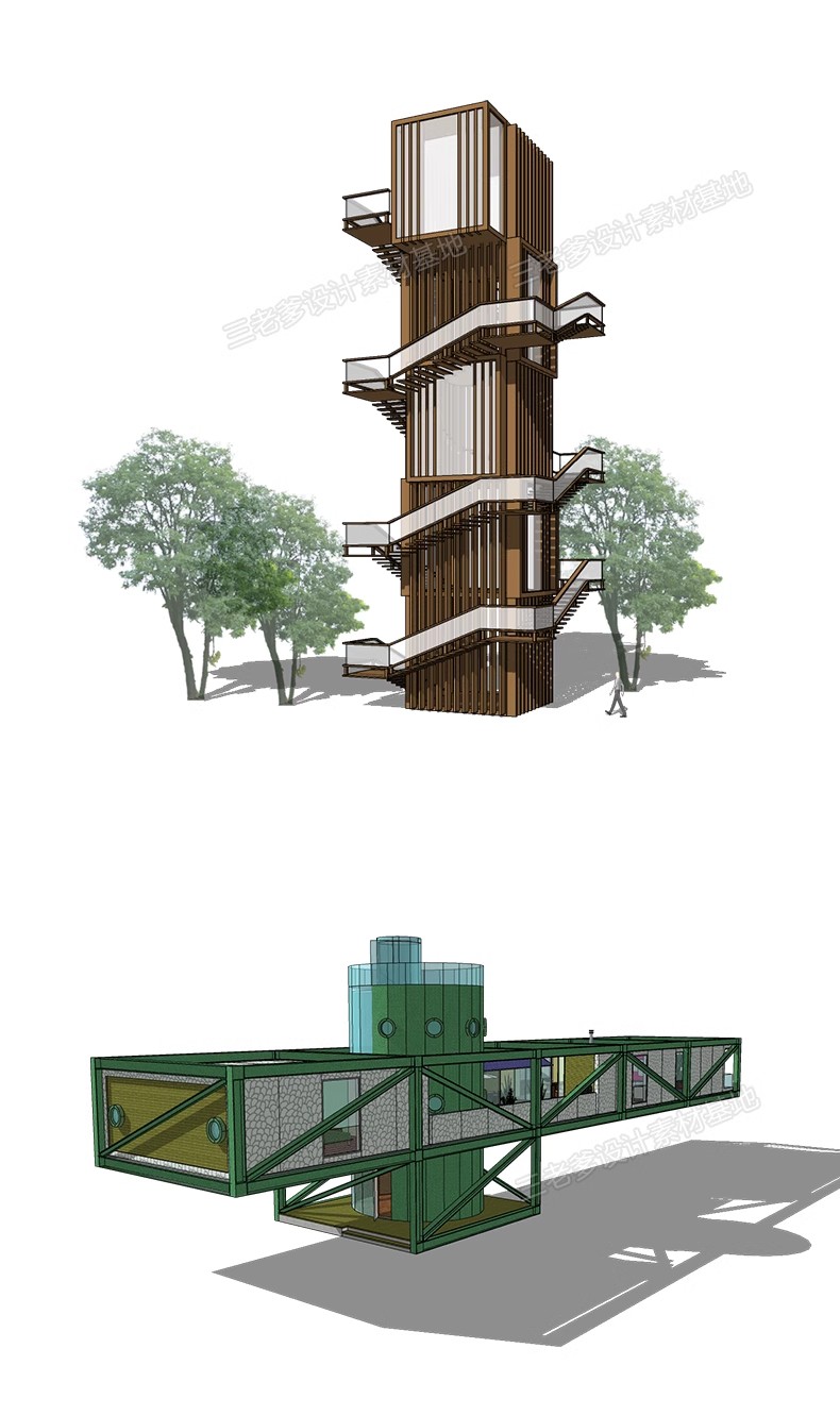 图片[30]-民宿度假村旅游景区公园观鸟瞭望台眺望塔观景平台草图大师SU模型-大怪兽分享
