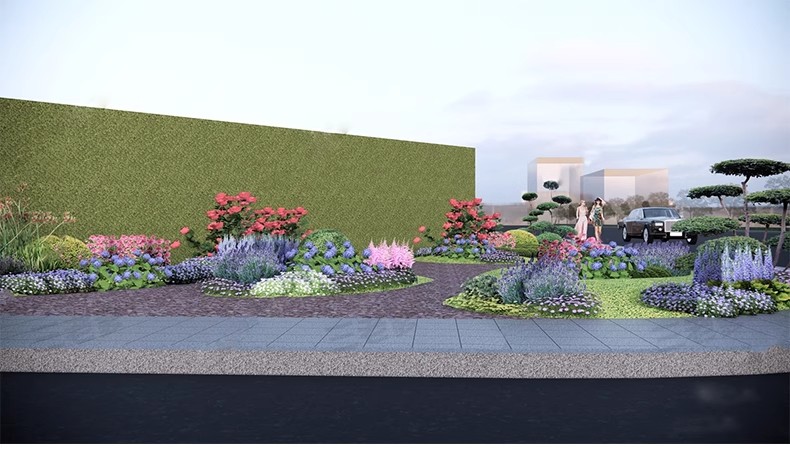 图片[30]-园林景观花镜花境植物配置地被花丛花草花卉草花组团搭配su模型库-大怪兽分享