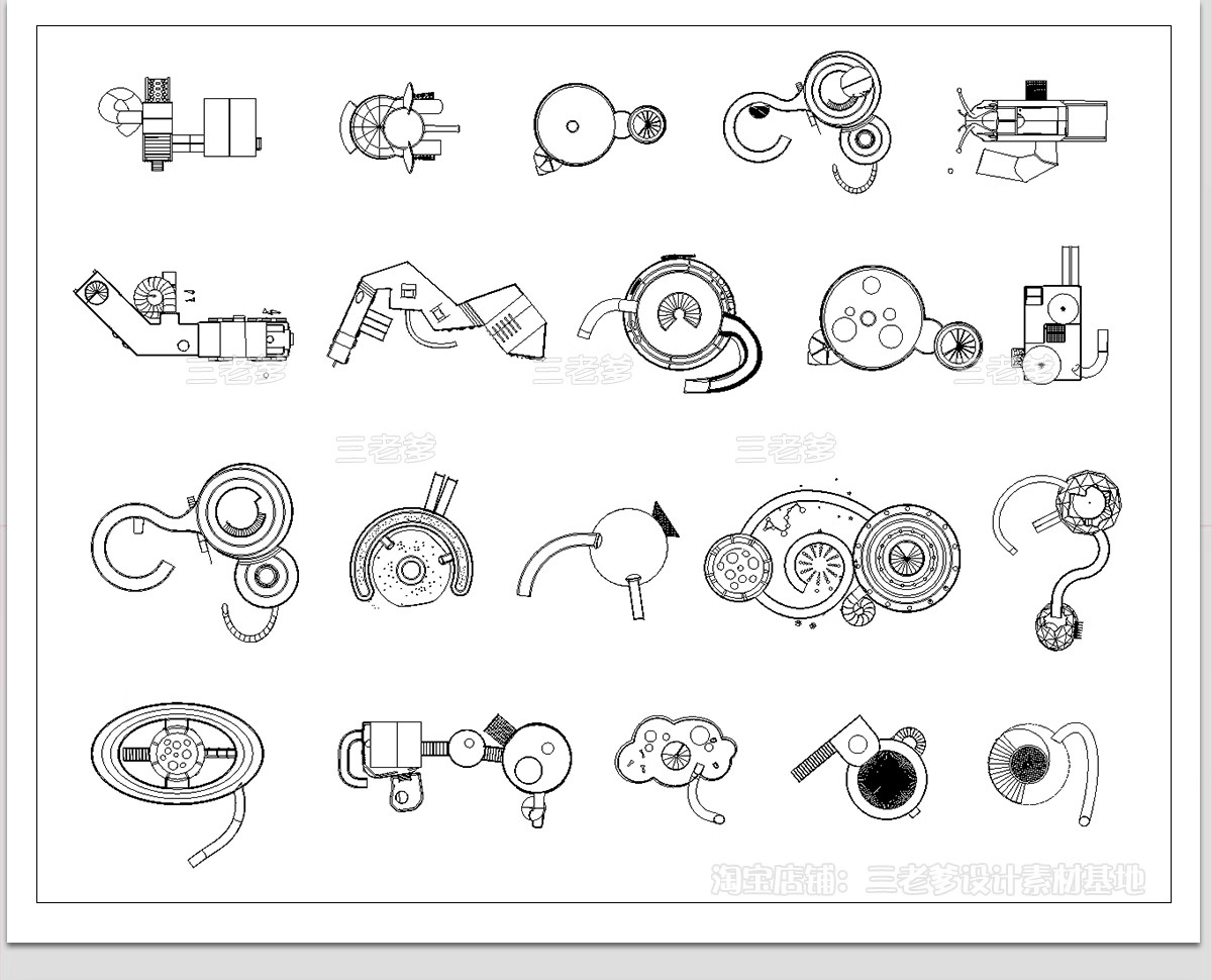 图片[18]-150组，儿童活动设施CAD图库滑滑梯木马乐园游乐场沙坑平面图施工图素材-大怪兽分享