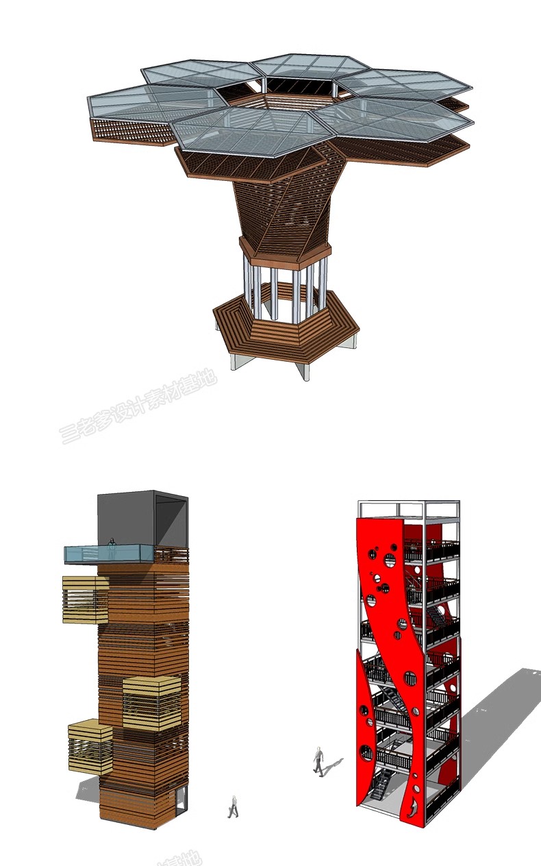 图片[31]-民宿度假村旅游景区公园观鸟瞭望台眺望塔观景平台草图大师SU模型-大怪兽分享