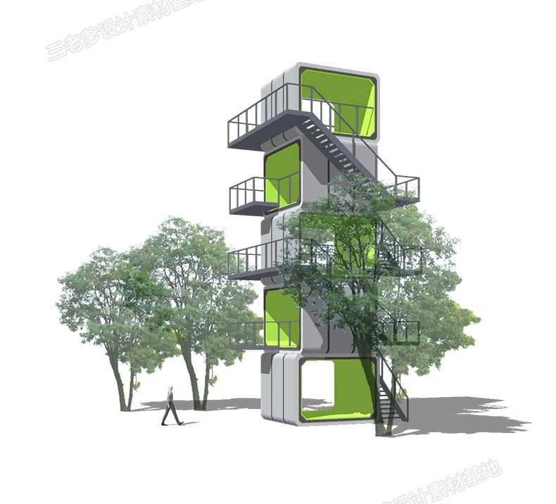 图片[32]-民宿度假村旅游景区公园观鸟瞭望台眺望塔观景平台草图大师SU模型-大怪兽分享