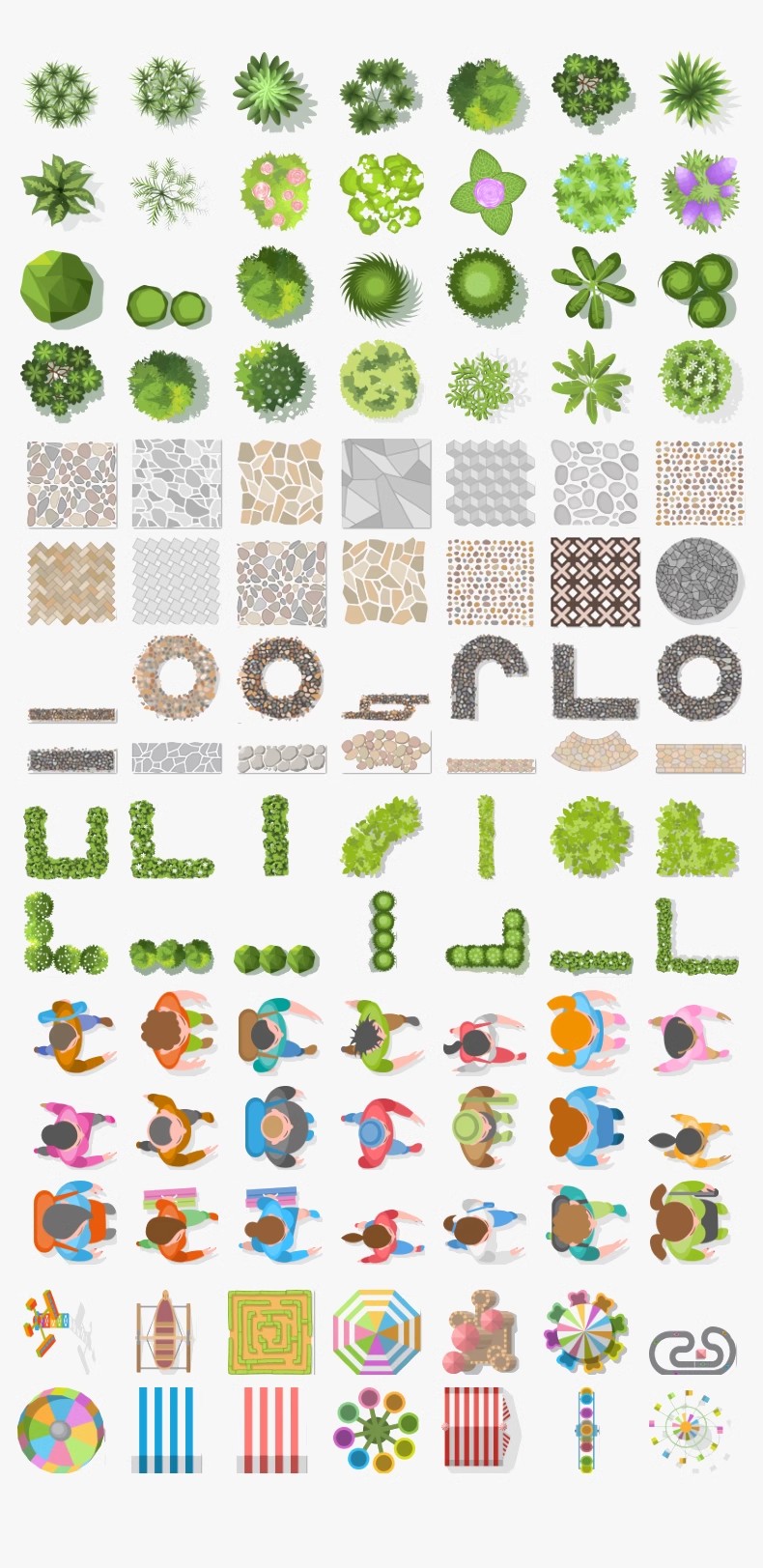 图片[34]-6000+，小清新PS彩平图园林景观规划总平面拼贴植物草地铺装纹理后期素材-大怪兽分享