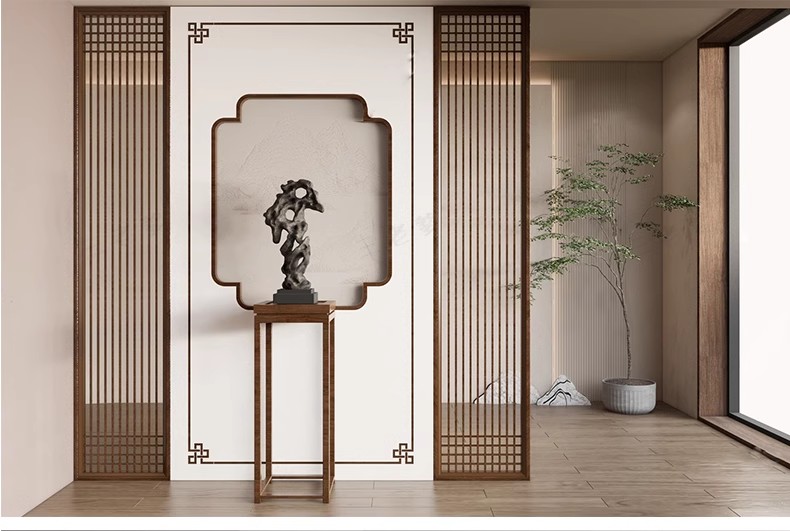 图片[23]-草图大师现代风中式禅意枯木枯枝树干玻璃屏风隔断SU模型镂空玄关-大怪兽分享