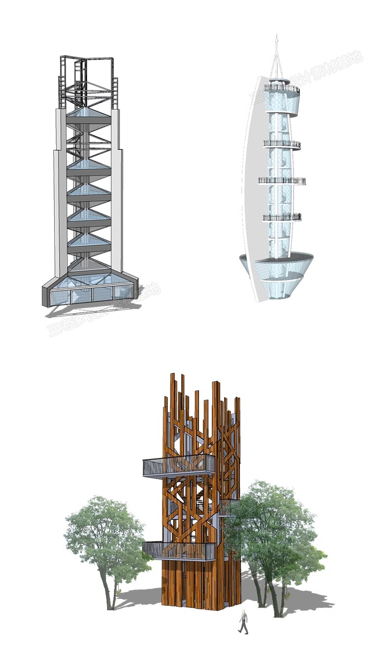 图片[34]-民宿度假村旅游景区公园观鸟瞭望台眺望塔观景平台草图大师SU模型-大怪兽分享