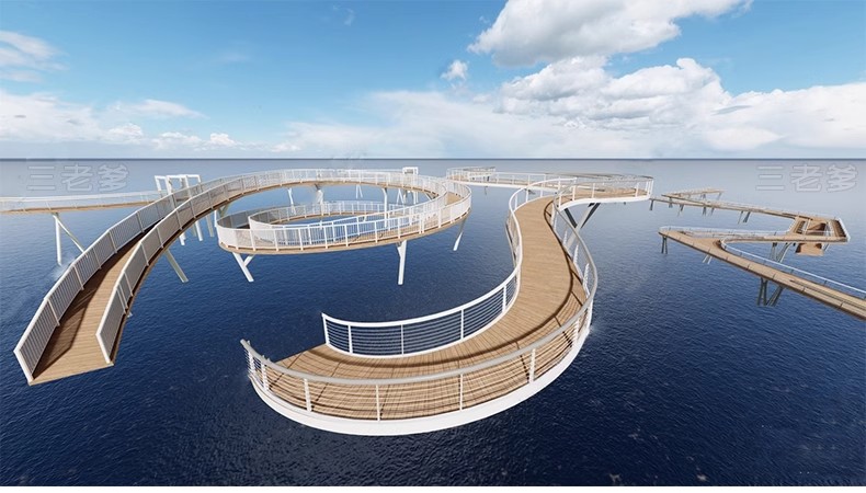 图片[13]-公园景观木栈道SU模型水榭木桥观光亲水平台sketchup草图大师素材-大怪兽分享