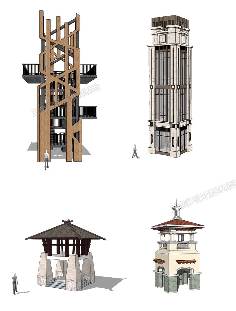 图片[36]-民宿度假村旅游景区公园观鸟瞭望台眺望塔观景平台草图大师SU模型-大怪兽分享