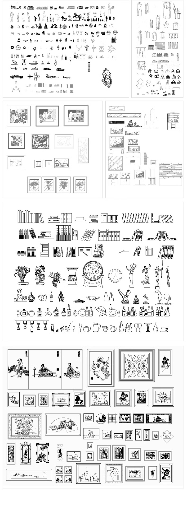 图片[60]-家装衣柜酒橱柜子榻榻米书柜鞋柜家具CAD图库平立面施工图纸设计-大怪兽分享