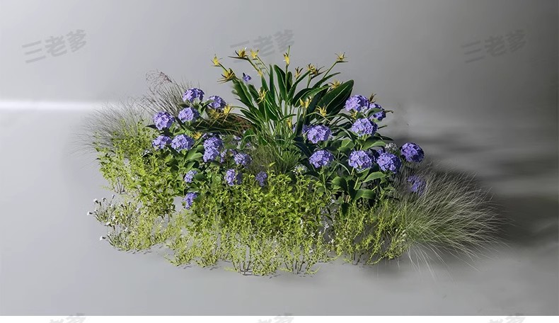 图片[37]-园林景观花镜花境植物配置地被花丛花草花卉草花组团搭配su模型库-大怪兽分享
