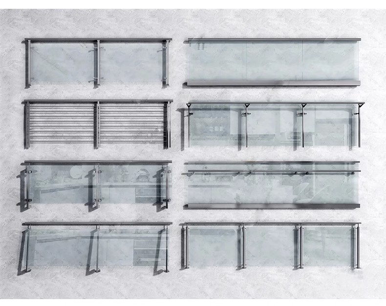 图片[27]-现代铁艺玻璃栏杆SU模型不锈钢钢丝玻璃护栏护手sketchup草图大师-大怪兽分享