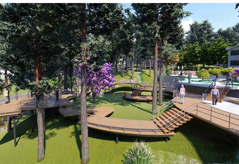 图片[16]-公园景观木栈道SU模型水榭木桥观光亲水平台sketchup草图大师素材-大怪兽分享