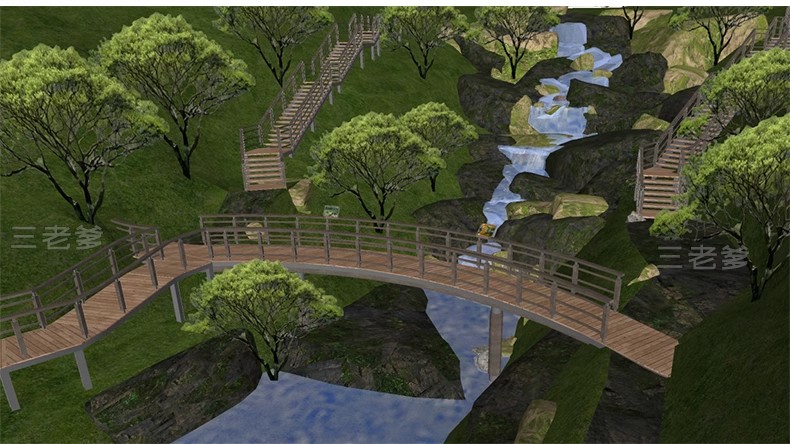 图片[17]-公园景观木栈道SU模型水榭木桥观光亲水平台sketchup草图大师素材-大怪兽分享