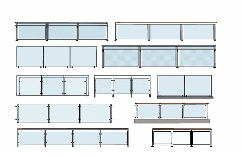 图片[29]-现代铁艺玻璃栏杆SU模型不锈钢钢丝玻璃护栏护手sketchup草图大师-大怪兽分享