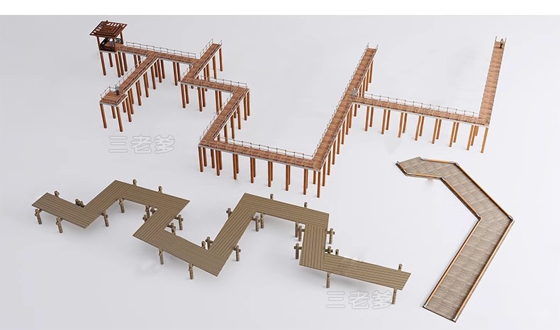 图片[20]-公园景观木栈道SU模型水榭木桥观光亲水平台sketchup草图大师素材-大怪兽分享