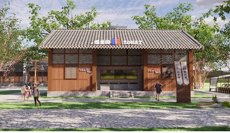 图片[15]-1250套，现代中式园林公厕景区卫生间公共设施建筑设计SU模型库CAD施工图-大怪兽分享