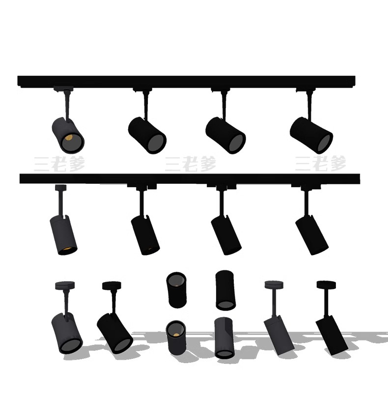 图片[30]-现代筒灯轨道射灯线条磁吸坎内嵌灯条双头舞台展示草图大师SU模型-大怪兽分享