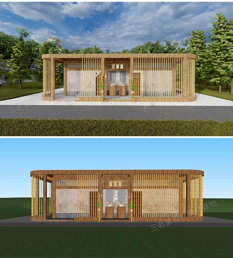 图片[17]-1250套，现代中式园林公厕景区卫生间公共设施建筑设计SU模型库CAD施工图-大怪兽分享