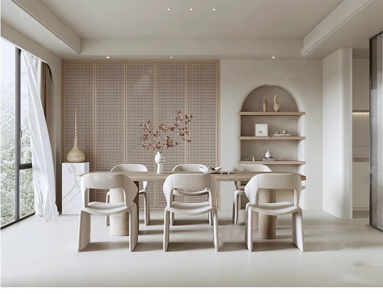 图片[33]-现代新中式侘寂奶油风家装餐厅餐桌椅子组合家具SU模型库草图大师-大怪兽分享