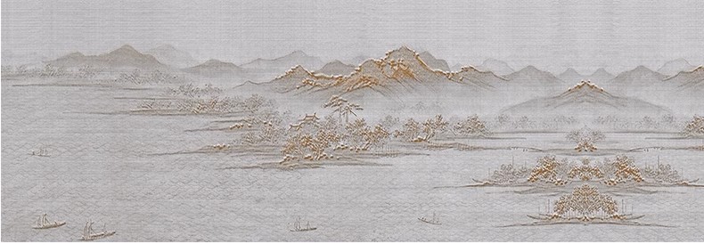 图片[25]-中式新中式壁画山水花鸟建筑背景墙壁纸装饰画高清材质SU贴图素材-大怪兽分享
