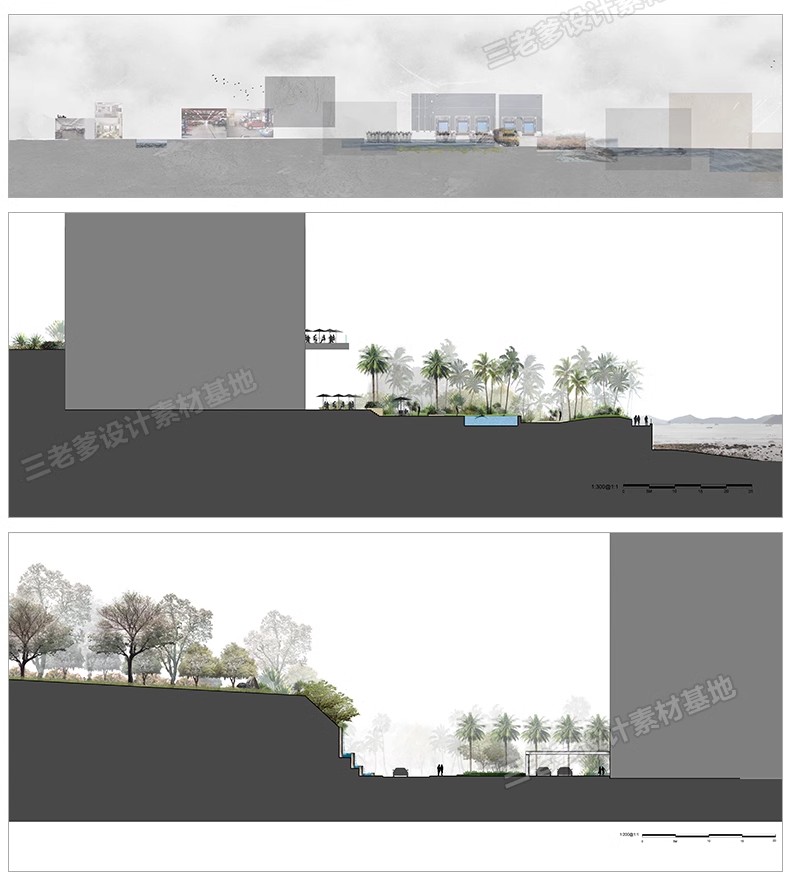 图片[35]-景观ps分析图素材竞赛风海绵城市公园街道驳岸PSD分层剖面图立面-大怪兽分享
