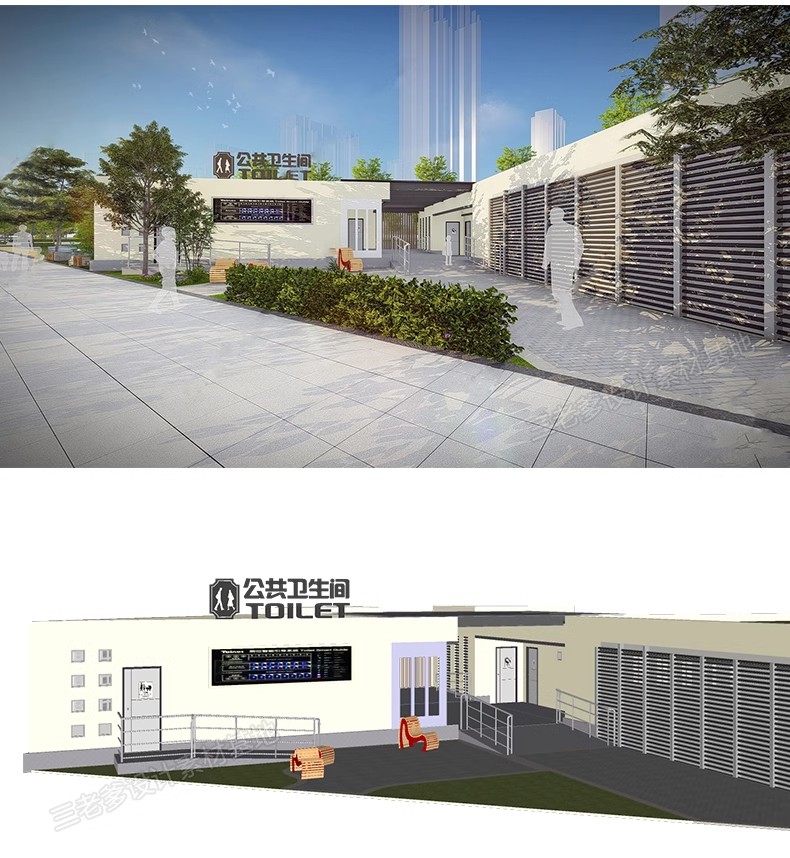 图片[21]-1250套，现代中式园林公厕景区卫生间公共设施建筑设计SU模型库CAD施工图-大怪兽分享