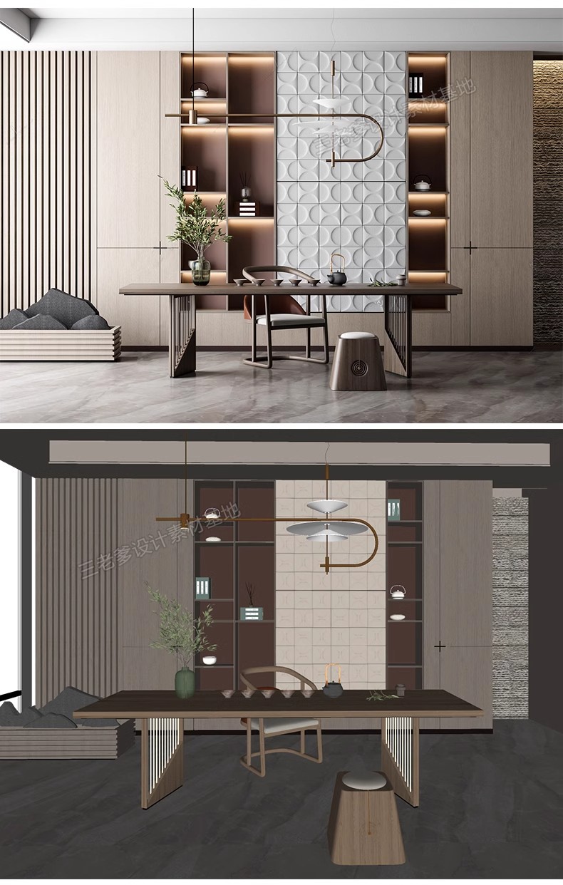 图片[26]-新中式风格SU模型室内家装客厅沙发家具餐桌椅卧室床草图大师素材-大怪兽分享