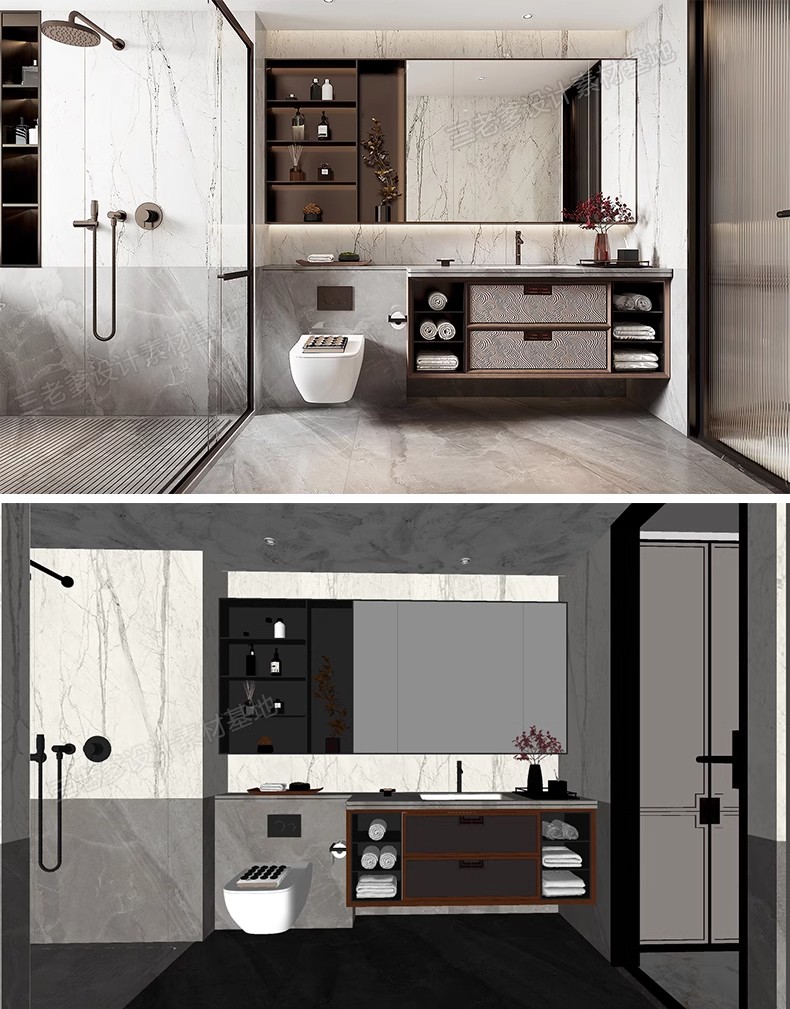 图片[27]-新中式风格SU模型室内家装客厅沙发家具餐桌椅卧室床草图大师素材-大怪兽分享