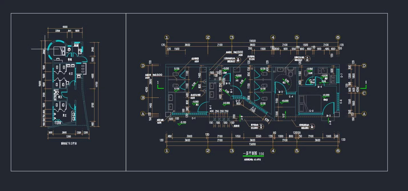 图片[24]-1250套，现代中式园林公厕景区卫生间公共设施建筑设计SU模型库CAD施工图-大怪兽分享