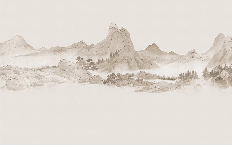 图片[29]-中式新中式壁画山水花鸟建筑背景墙壁纸装饰画高清材质SU贴图素材-大怪兽分享