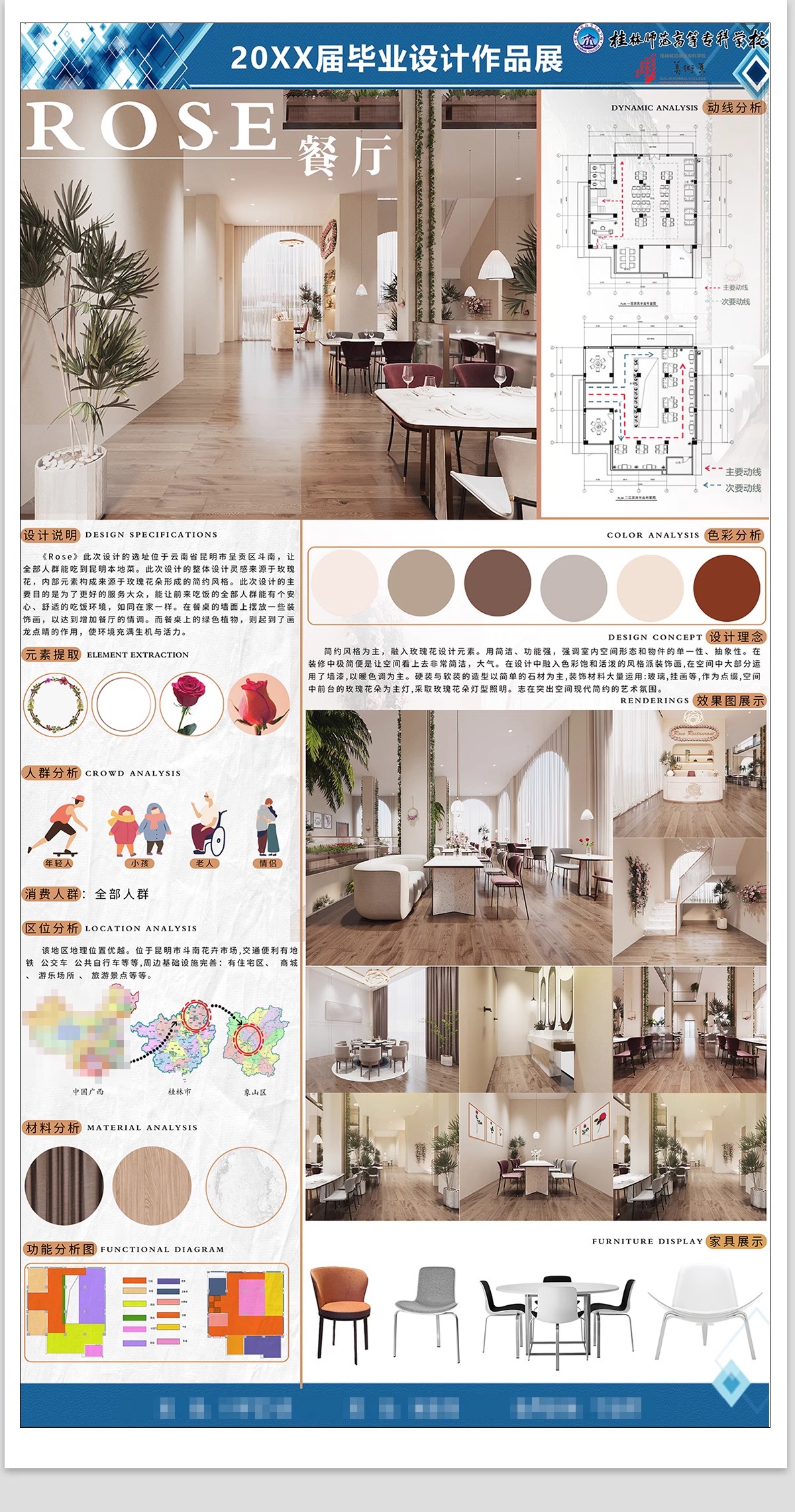 餐饮空间茶餐厅酒 甜品店 室内设计排版素材源文件PSD分层PS展板-大怪兽分享