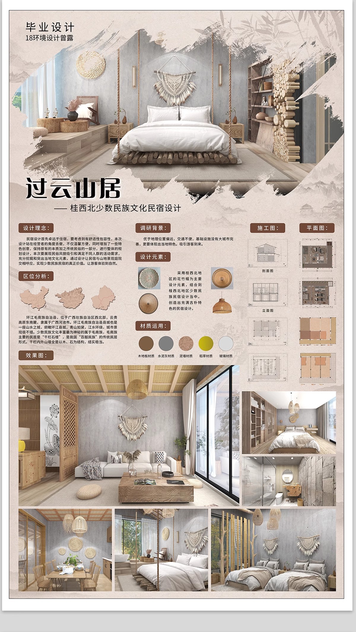 现代室内设计ps展板排版装修家装住宅工装民宿餐厅模板psd素材-大怪兽分享
