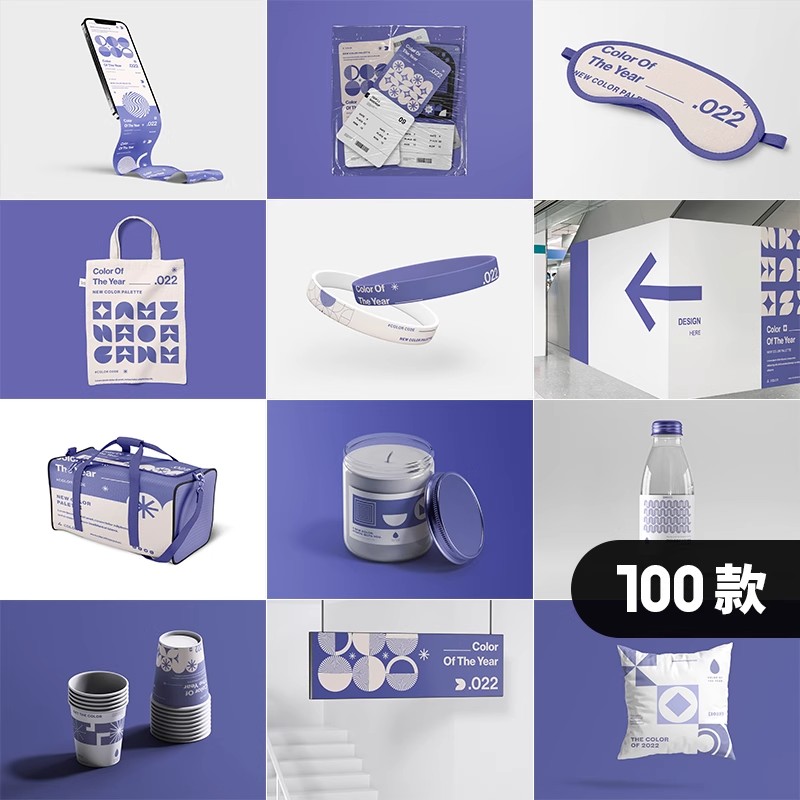 100款高端整套文创品牌VI提案LOGO展示贴图样机PSD设计素材模板-大怪兽分享