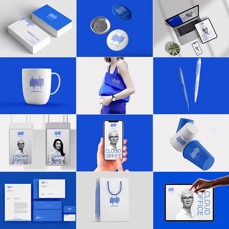 高端企业品牌VI提案logo标识形象效果展示贴图样机PSD设计素材图-大怪兽分享