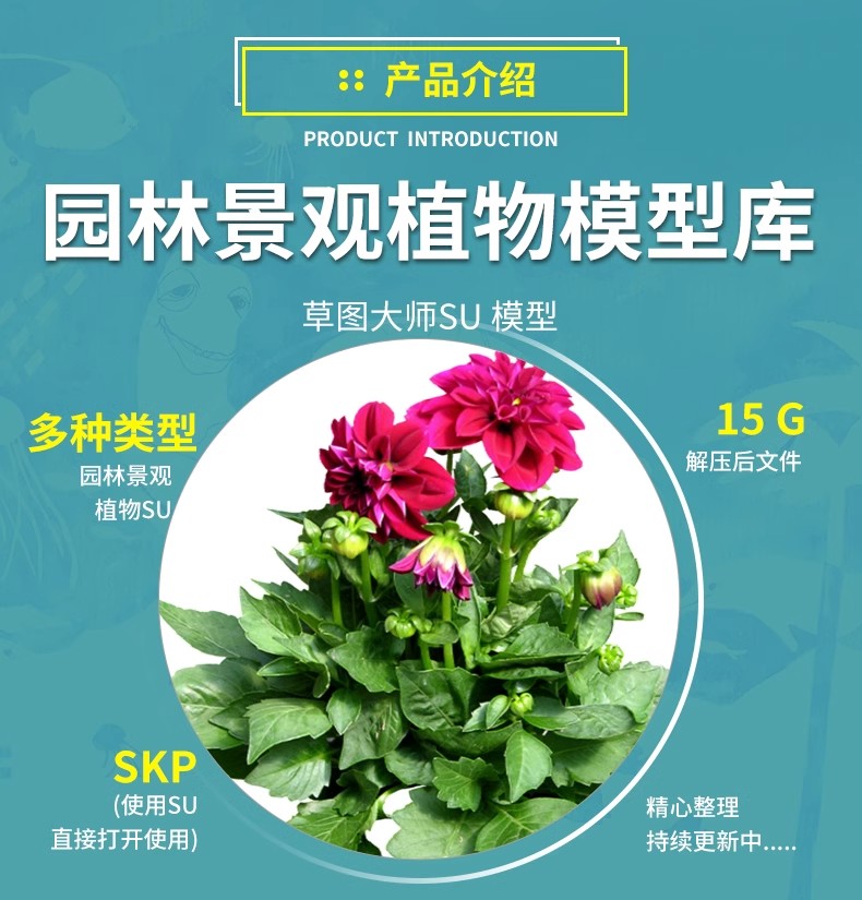 图片[2]-园林景观庭院植物三维真实花草树木乔木花卉灌木草图大师SU模型库-大怪兽分享