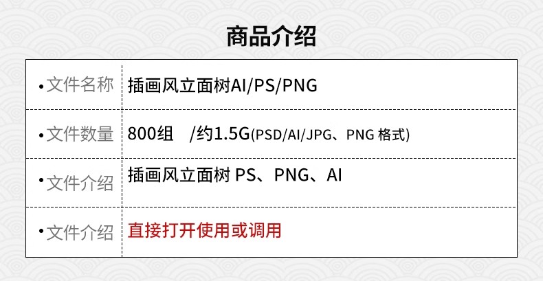 图片[2]-拼贴插画风小清新植物PSD建筑PS剖面Ai矢量立面树PNG免抠分层素材-大怪兽分享